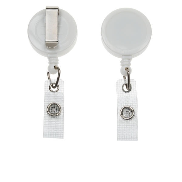 Poza cu White badge reel with belt clip and strap. 60270199 (DE,SE,NO,FI,RO,PL)