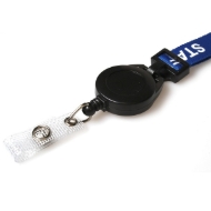 Poza cu Badge cu rolă negru pentru șnur cu curea. 60270209