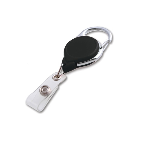 Poza cu Reel pentru ecuson cu carabină negru și curea. 60270170