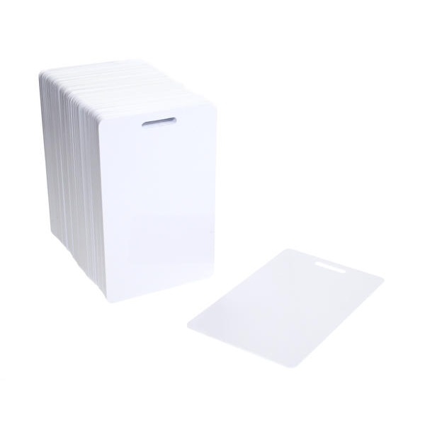 Picture of White cards with slot punched portrait. 70102025