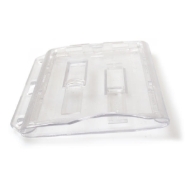 Poza cu Cardholder / carrying case rigid plastic Double Slider Bar with lock clear (horizontal / landscape) for 2 cards. 60270270 (DE,SE,NO,FI,RO,PL)