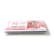Poza cu Cardholder / carrying case rigid plastic Double Slider Bar with lock clear (horizontal / landscape) for 2 cards. 60270270 (DE,SE,NO,FI,RO,PL)