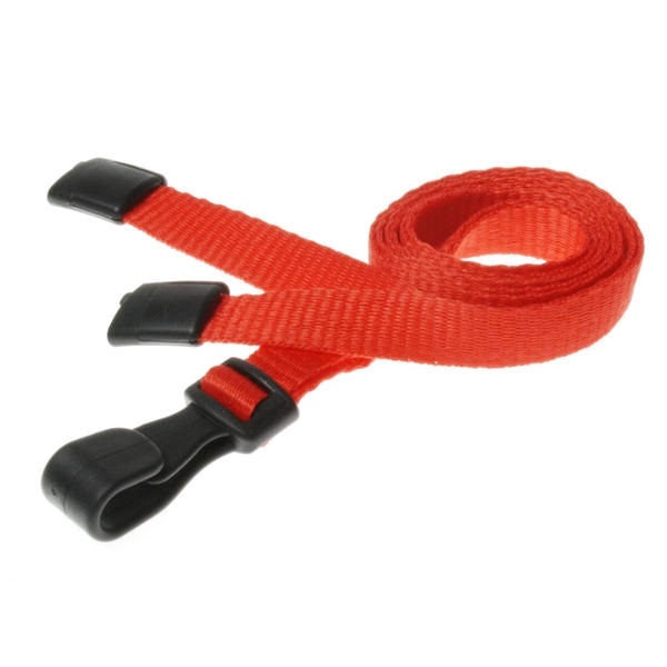 Poza cu Red lanyard / Keyhanger 10 mm with plastic J clip - 100% polyester. 60270545 (DE,SE,NO,FI,RO,PL)