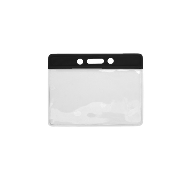 Poza cu 86x54 mm Card holder / carrying case soft plastic. Black top / clear (horizontal / landscape). 60270311 (DE,SE,NO,FI,RO,PL)