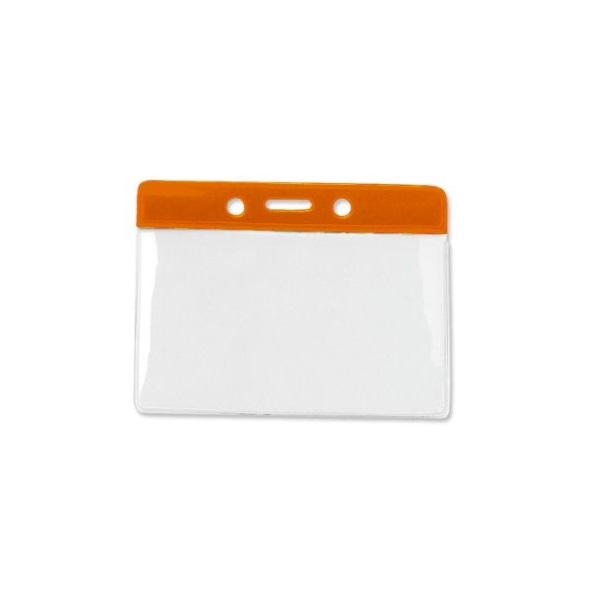 Poza cu Card holder/carrying case soft plastic 86 x 54 mm. Orange top/clear (horizontal/landscape). 60270313 (DE,SE,NO,FI,RO,PL)