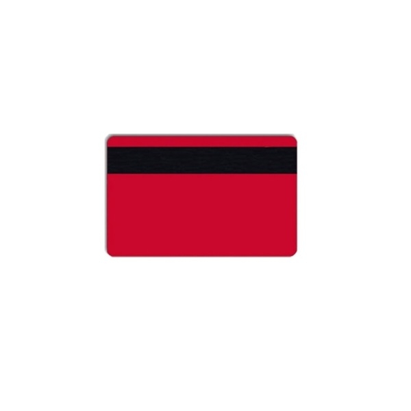 Poza cu Blank red cards with LO-CO magnetic stripe- IS0-7811-2 (CR80). 70102069 (DE,SE,NO,FI,RO,PL)