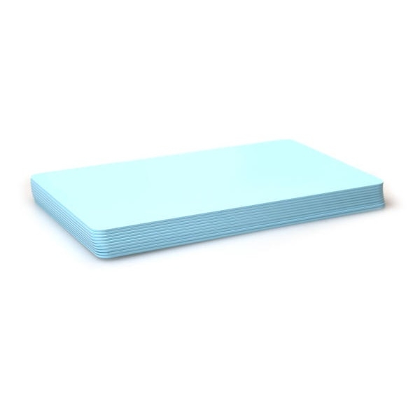 Poza cu Blank light blue cards - CR80 (LIGHT BLUE CORE). 70102085 (DE,SE,NO,FI,RO,PL)