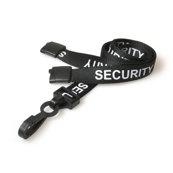 Poza cu Security black lanyard / Keyhanger 15 mm with plastic J clip. 60270584 (DE,SE,NO,FI,RO,PL)