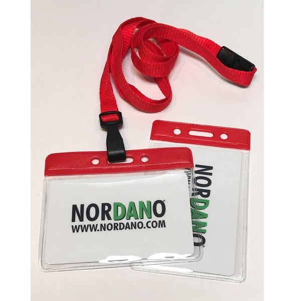 Poza cu Card holder / carrying case soft plastic 86 x 54 mm. red top / clear with a red lanyard. (60270315/60270305)+60270545 (DE,SE,NO,FI,RO,PL)