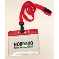 Poza cu Card holder / carrying case soft plastic 86 x 54 mm. red top / clear with a red lanyard. (60270315/60270305)+60270545 (DE,SE,NO,FI,RO,PL)