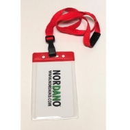 Poza cu Card holder / carrying case soft plastic 86 x 54 mm. red top / clear with a red lanyard. (60270315/60270305)+60270545 (DE,SE,NO,FI,RO,PL)