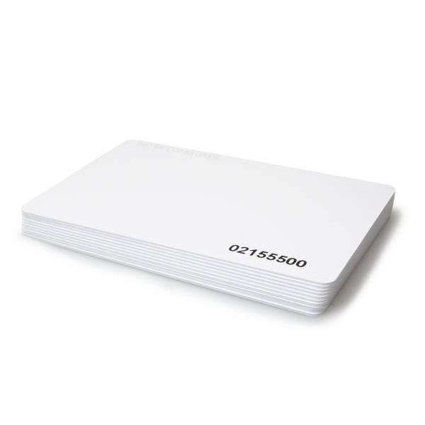 Poza cu Vanderbilt IB958-10 Passive ISO Proximity Cards (for use with Bewator systems) blank white plastic cards - CR80. 70102156 (DE,SE,NO,FI,RO,PL)