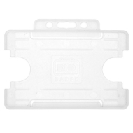 Poza cu Insignă cu identificare bio Suport pentru card/față de purtare deschisă plastic mat/transparent (orizontal/peisaj). 60270450
