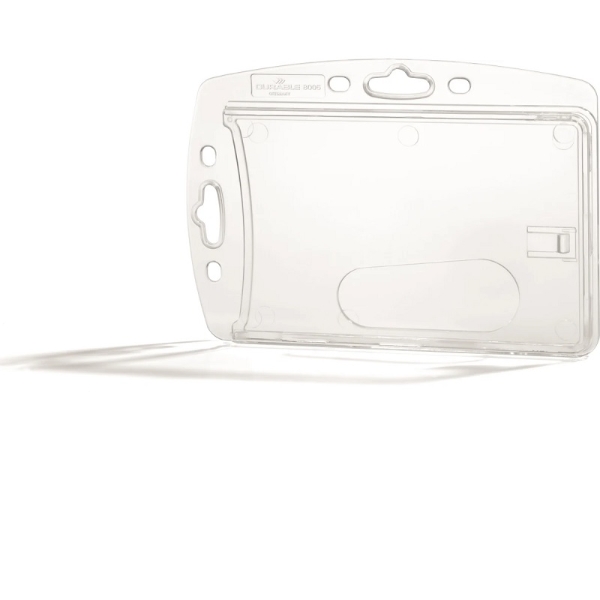 Poza cu Durable Identity ID Badge/Badge Holder. Enclosed card holder / carrying case rigid plastic (horizontal/landscape or vertical/portrait). 60270291 (DE,SE,NO,FI,RO,PL)