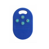 Poza cu Blue RFID rewriteable multi Key fob 4 x 125 KHZ T5577 EM ID and magic writeable IC 13.56 Mhz. Keyfob tag. 70102978 (DE,SE,NO,FI,RO,PL)