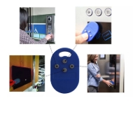 Poza cu Blue RFID rewriteable multi Key fob 4 x 125 KHZ T5577 EM ID and magic writeable IC 13.56 Mhz. Keyfob tag. 70102978 (DE,SE,NO,FI,RO,PL)
