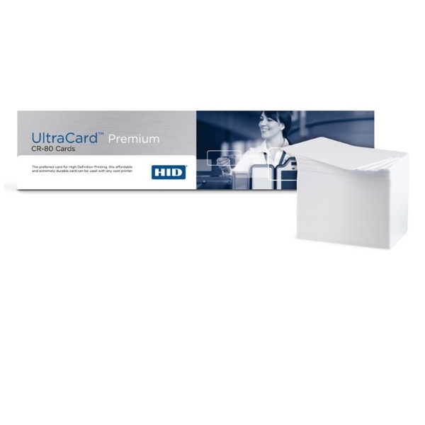 Poza cu White HID™ UltraCard Premium CR-80 Composite 30 mil plastic cards 082136. FARGO082136 (DE,SE,NO,FI,RO,PL)