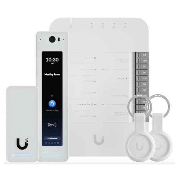Poza cu Ubiquiti UniFi Access Door Hub, Access Reader G2 Professional, Access Reader G2 for door exit, Access pocket key fob Access Controller. UA-G2-SK-PRO (DE,SE,NO,FI,RO,PL)