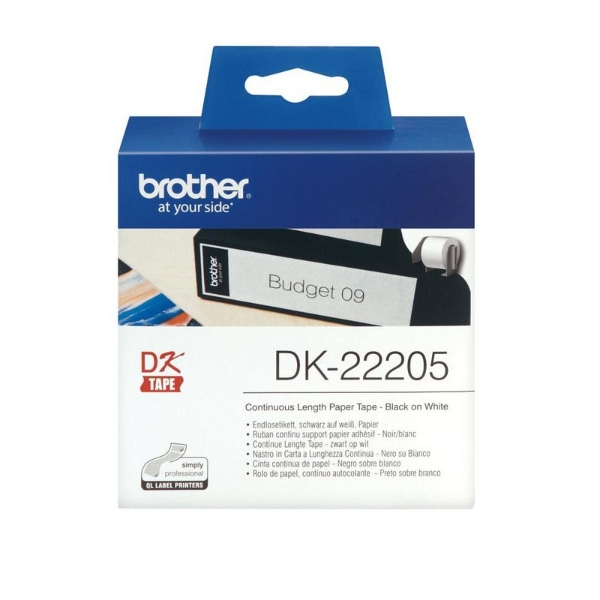 Poza cu Brother Label Roll Continuous Paper DK22205 62mm. BRDK22205 (DE,SE,NO,FI,RO,PL)