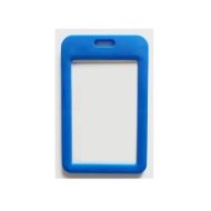 Poza cu Blue 86x54 mm Card holder / carrying case hard plastic / Badge holder. Clear on both sides (vertical / portrait). 60270348 (DE,SE,NO,FI,RO,PL)