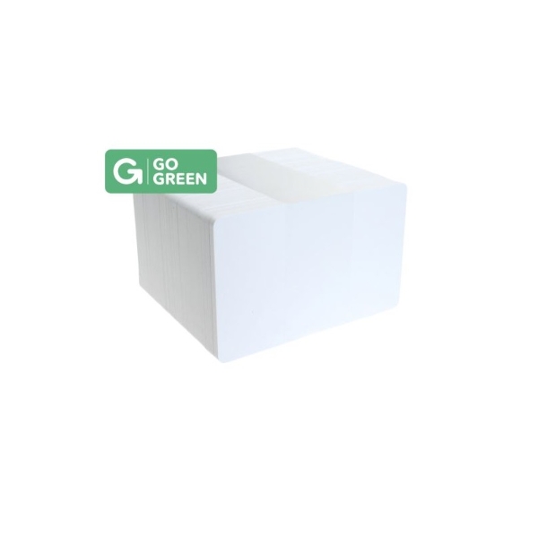 Poza cu Blank white chip Prox RFID EM 4200 125 kHz (proximity) cards made from 85% recycled plastic - CR80. 70102370 (DE,SE,NO,FI,RO,PL)