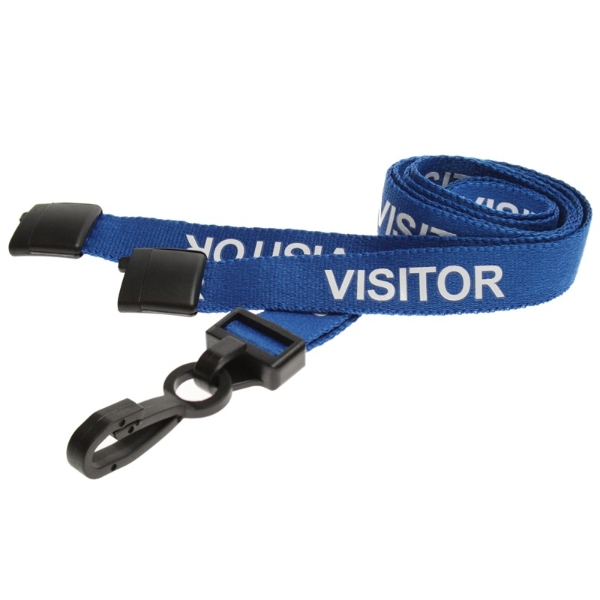Poza cu Visitor blue lanyard / keyhanger 15 mm with plastic J clip. 60270602 (DE,SE,NO,FI,RO,PL)