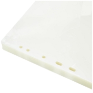 Poza cu Folie de laminare A4 transparentă, 75 microni, cu perforație tip „Euro-slot” (pentru biblioraft), 216 x 303 mm, laminare la cald, 100 bucăți. 60270058