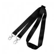 Poza cu Black Event Double Clip lanyard / keyhanger 15 mm with metal trigger clips. 60270761 (DE,SE,NO,FI,RO,PL)