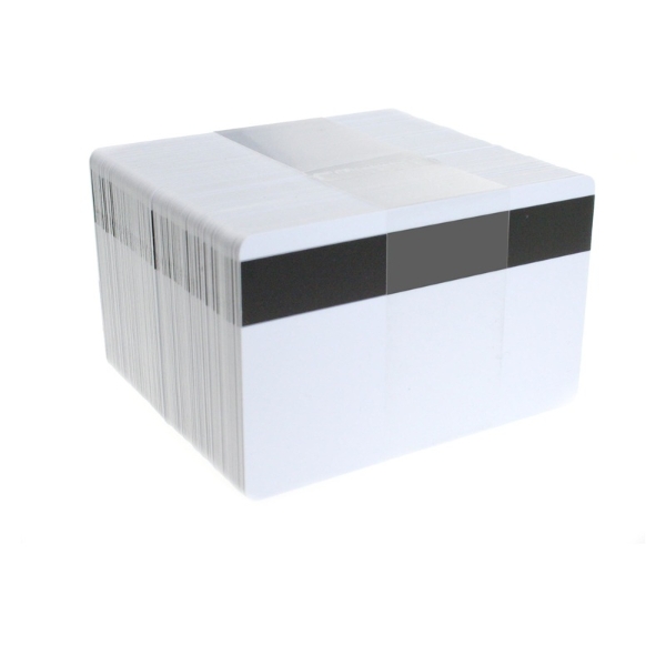 Picture of Blank MIFARE DESFIRE® 4K EV3 white with HI-CO Magnetic Stripe - CR80 cards. 70102054EV3K4HICO